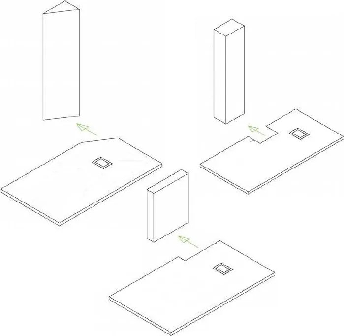 Brodzik prostokątny serii GT wykonany z SMC o wyglądzie betonu