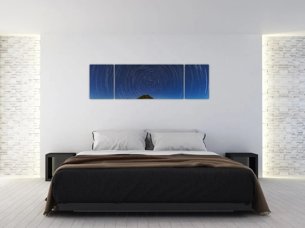 Obraz obracających się gwiazd (170x50 cm)