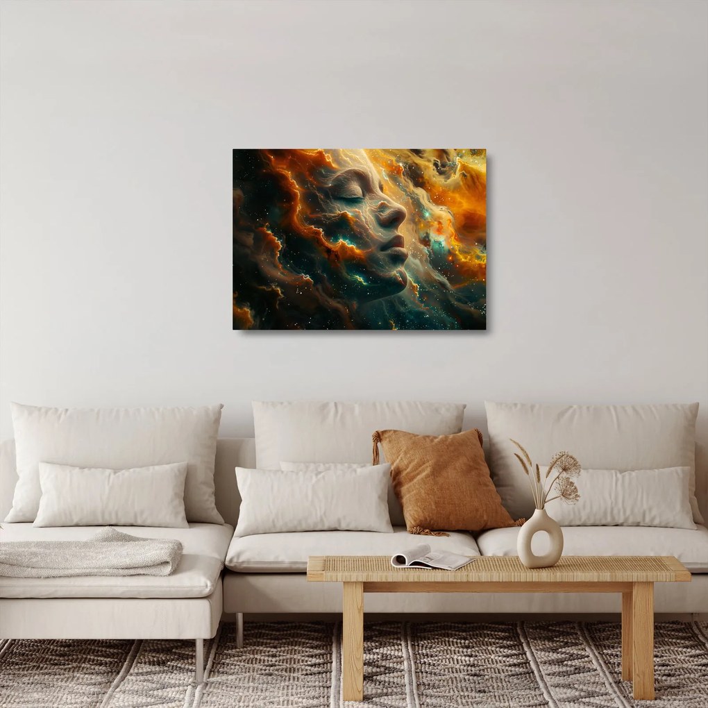 Obraz na szkle - Twarz w kosmosie (70x50 cm)