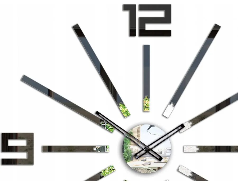 Zegar ścienny naklejany duży nowoczesny akrylowy na ścianę do kuchni salonu