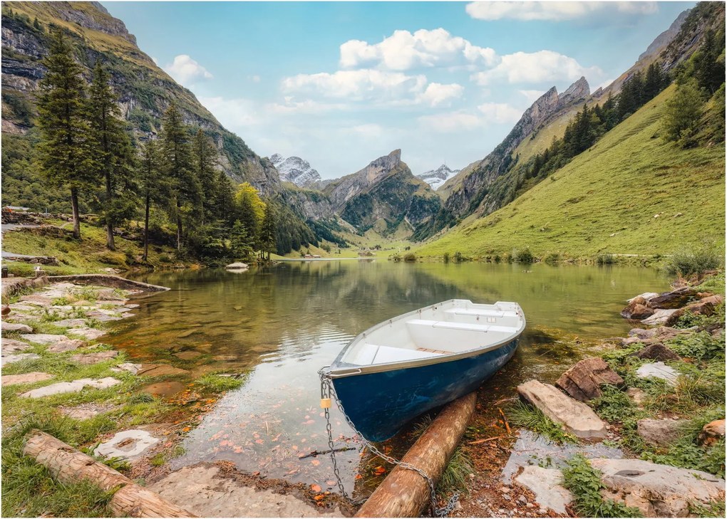 Obraz na szkle - Seealpsee, jezioro w Szwajcarii (70x50 cm)