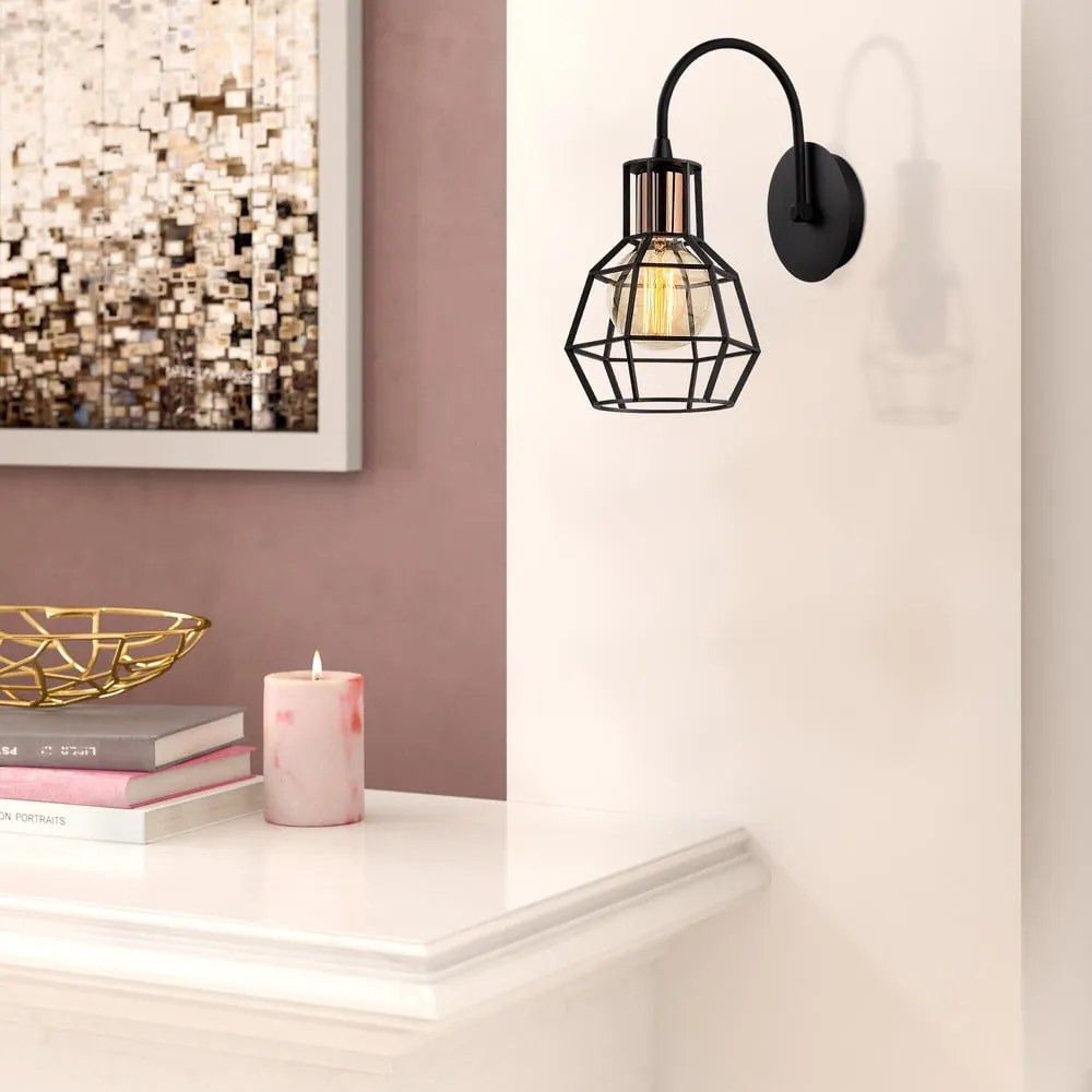 Kinkiet w czarno-brązowym kolorze ø 17 cm Kapadokya – Opviq lights