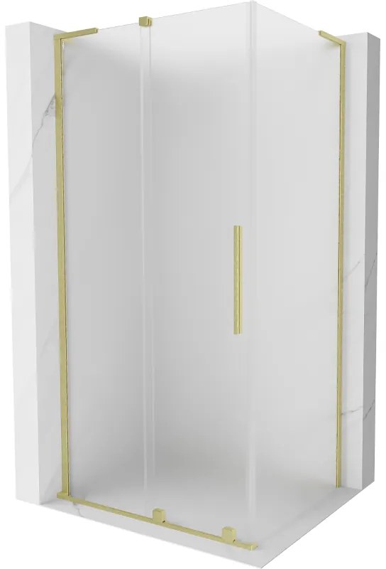 Mexen Velar L kabina prysznicowa rozsuwana 90 x 120 cm, szron, złota szczotkowana - 871-090-120-33-55