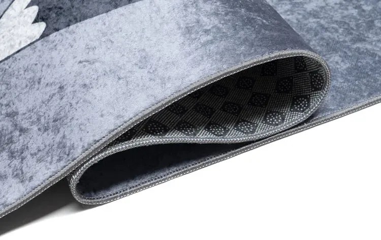 Szary dywan dziecięcy z drogą i misiami P8-A25