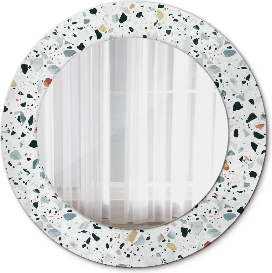 Lustro dekoracyjne okrągłe Kamień naturalny