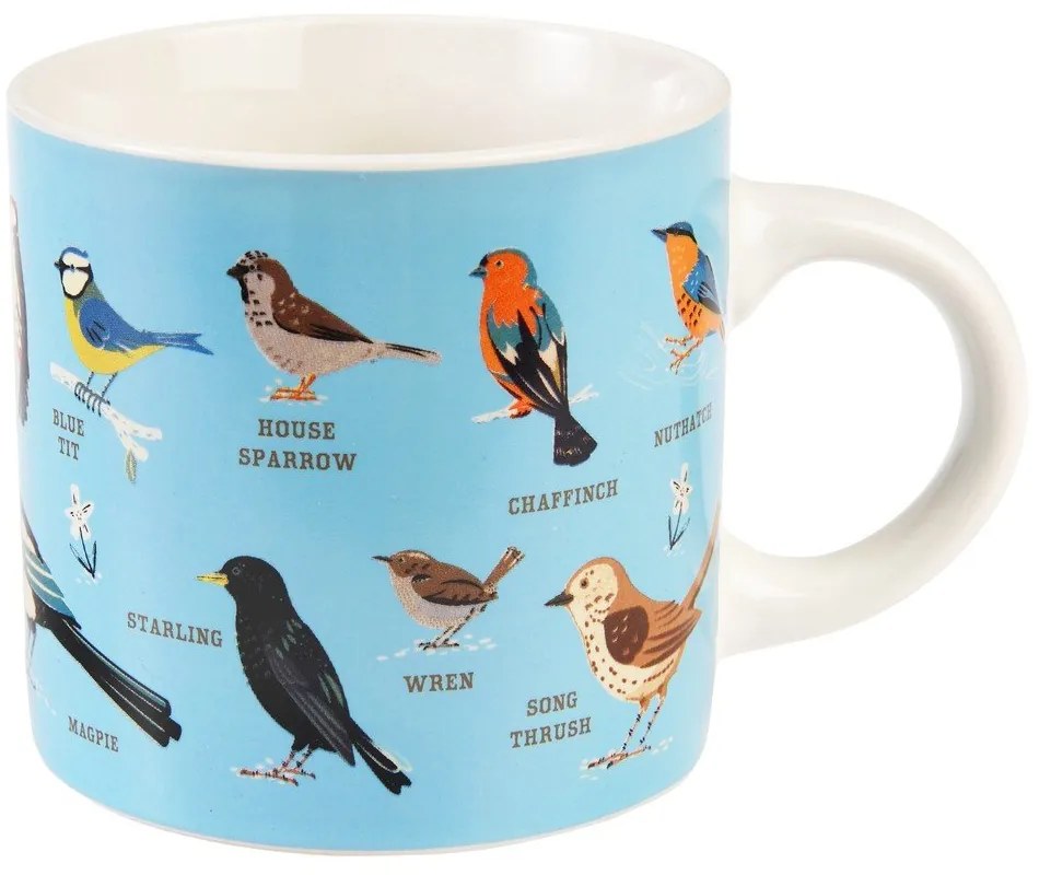 Niebiesko-kremowy ceramiczny kubek 350 ml Garden Birds – Rex London