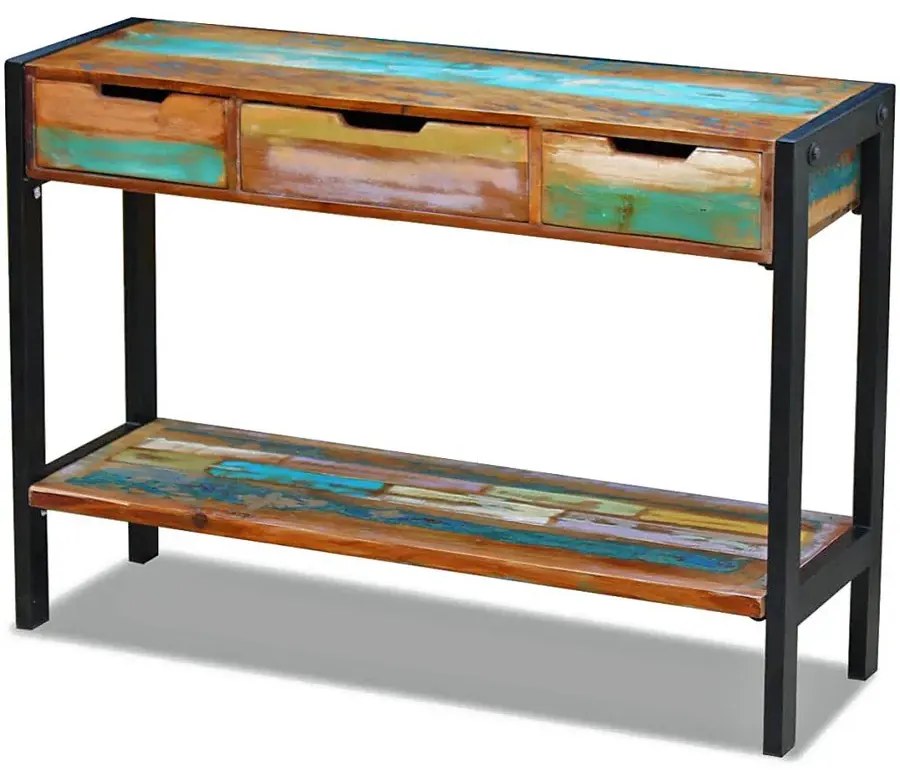 Drewniana konsola z szufladami H6-M69