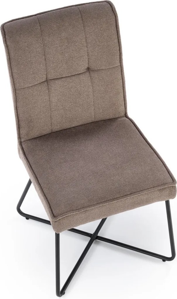 Eleganckie krzesło na metalowym stelażu K534 Halmar
