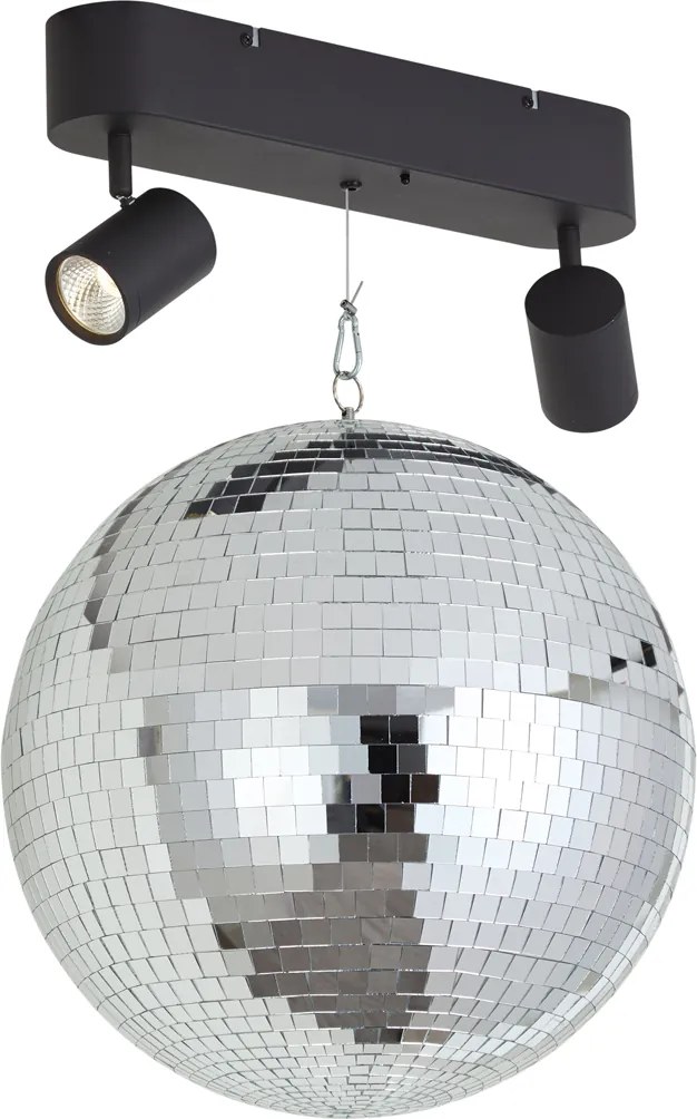 Lampa wisząca retro kula dyskotekowa z 2-punktowym oświetleniem LED i pilotem - Discoball
