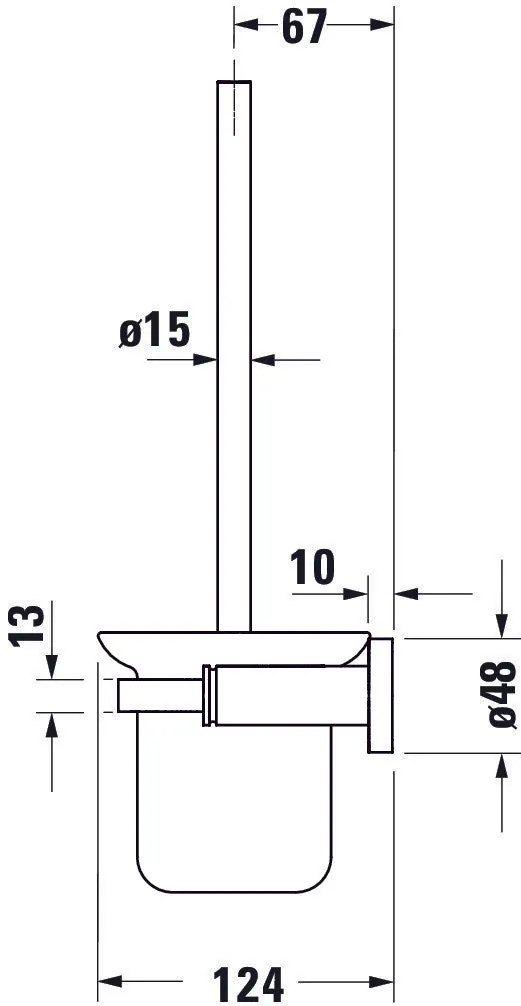 Duravit zestaw szczotek D-CodeChrom - ścienny