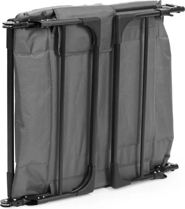 Leżanka turystyczna Venturo - składane łóżko polowe na camping, kolor szary