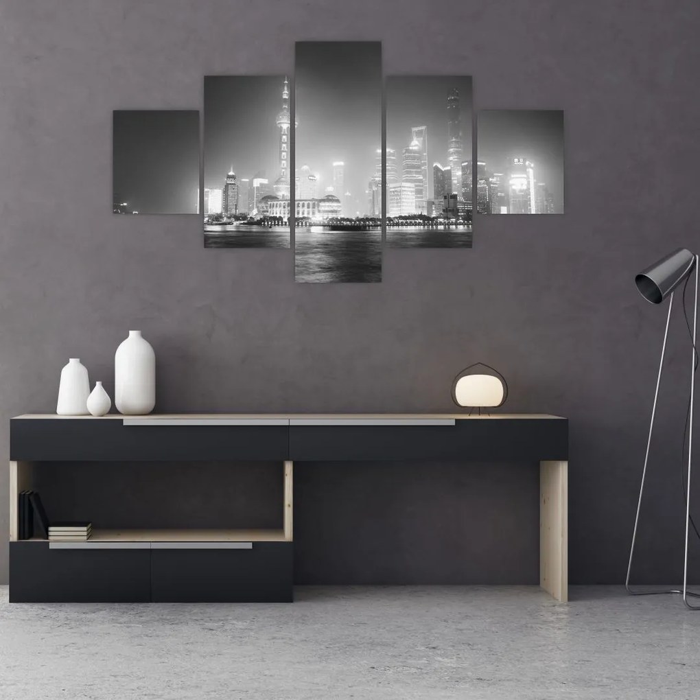 Obraz nowoczesnych drapaczy chmur (125x70 cm)