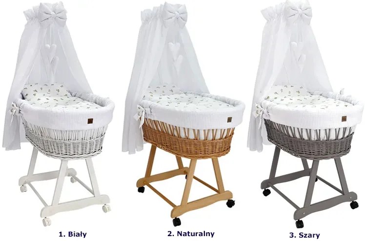 Szary zestaw kosz z baldachimem D6-C60