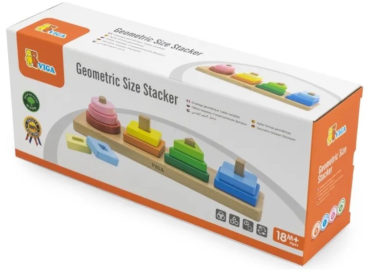 Viga drewniany geometryczny sorter układanka