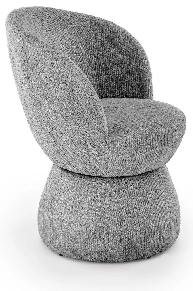 Krzesło tapicerowane, obrotowe szare, popiel K581