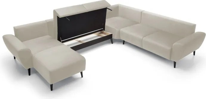 Narożnik BOSCO XL zestaw z elektryczną funkcją regulacji tkanina Monolith 02 Beżowy WERSAL