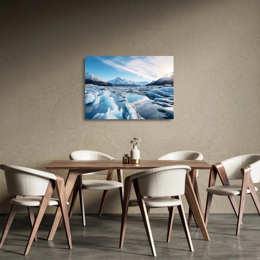 Obraz na szkle - Formacje lodowcowe (70x50 cm)