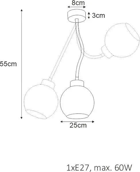 Ruchoma lampa wisząca w stylu loft - S840-Kago