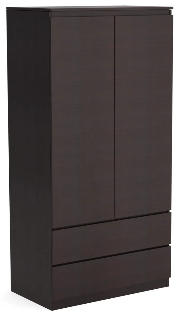 Szafa 90cm Garderoba z 2 szufladami i wieszakiem LUNA Wenge