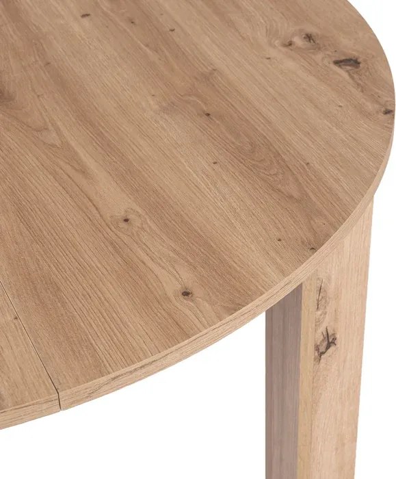 Stół Okrągły Rozkładany JAMES 103-223 cm Dąb Artisan Skandynawski