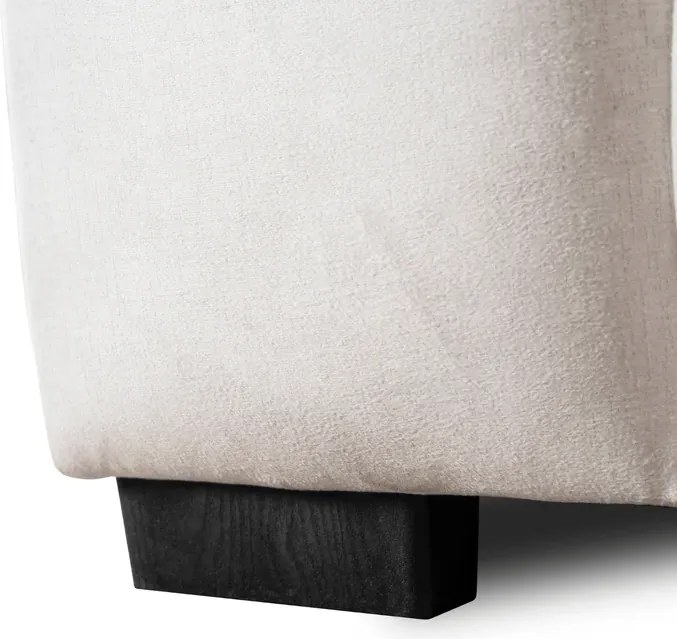 Sofa MODERNO 3S Trzyosobowa Kremowa Welurowa Nowoczesna