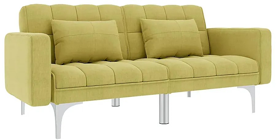 Rozkładana dwuosobowa zielona sofa - Kvetos 2D