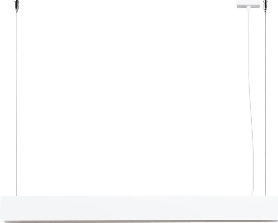 Biała metalowa lampa wisząca LED Nebula – Sollux