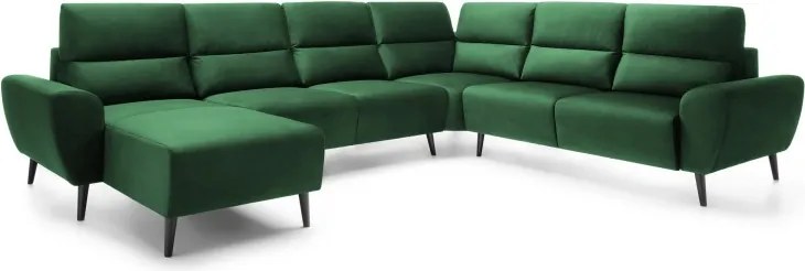 Narożnik BOSCO XL zestaw z elektryczną funkcją regulacji tkanina Monolith 37 Zielony WERSAL