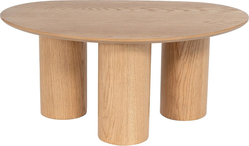 Stolik kawowy z okleiną dębową - Jasny naturalny - OSINAR