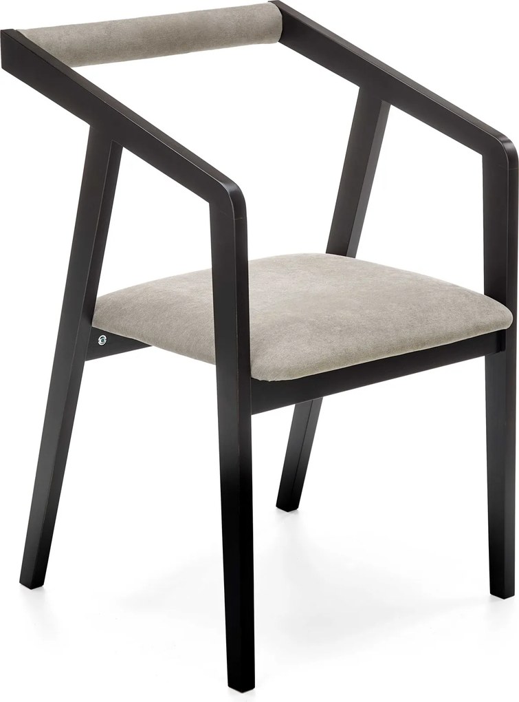 Nowoczesne drewniane krzesło z tapicerowanym siedziskiem Azul