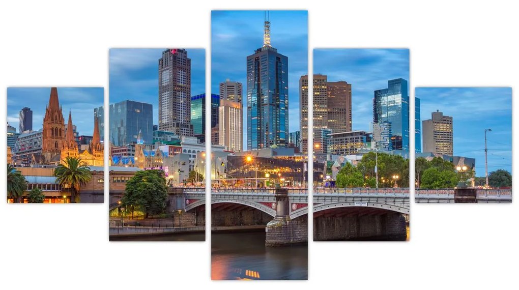 Obraz miasta Melbourne (125x70 cm)