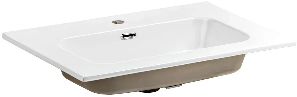 Biała prostokątna umywalka meblowa - Zelma 60 cm