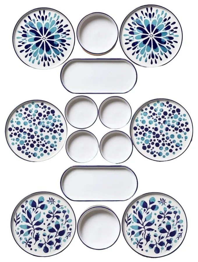 Ceramiczny zestaw talerzy 14 szt. – Hermia