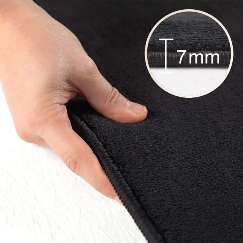 Dywan pluszowy Sky czarny antypoślizgowy do prania 140 cm x 200 cm