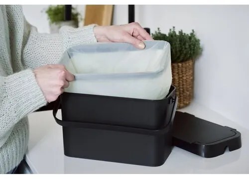 SmartStore Plastikowy kosz na odpady organiczneCollect, czarny, 5 l