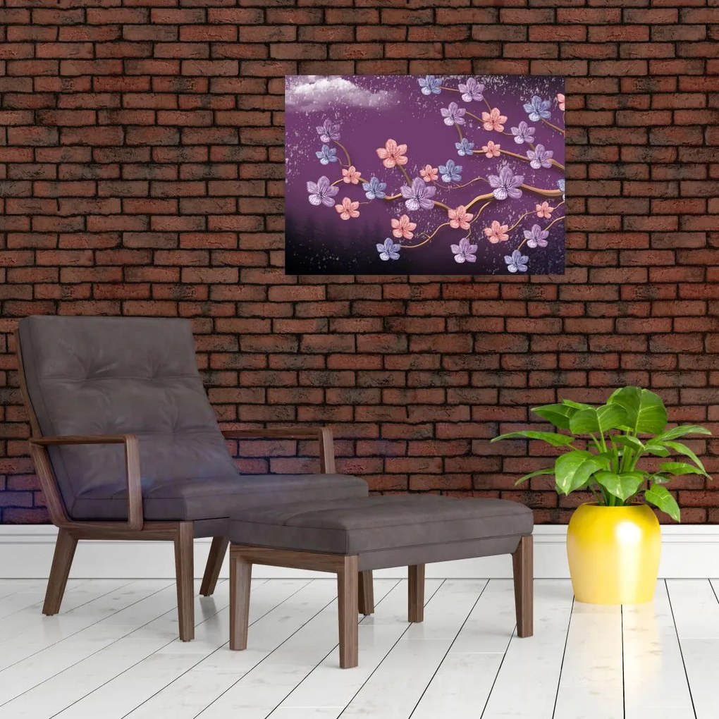 Obraz na szkle - Wiosenny zmierzch (70x50 cm)
