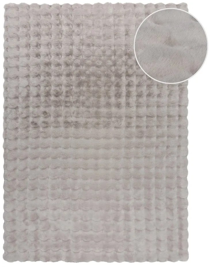 Jasnoszara syntetyczna skóra 160x230 cm Waffle Faux Fur – Flair Rugs