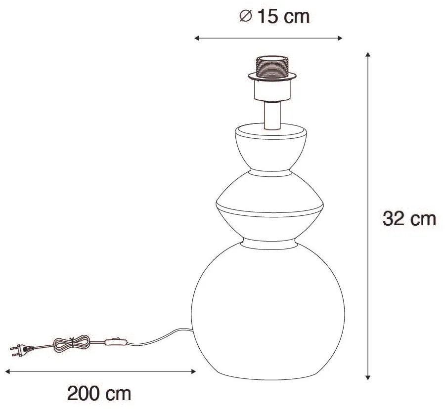 Designerska lampa stołowa biała ceramiczna 15 cm bez klosza - AlisiaDesignerski Oswietlenie wewnetrzne