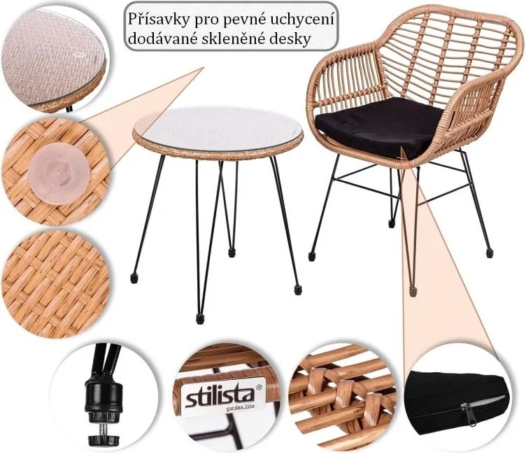 STILISTA Zestaw ogrodowy - krzesło + stół