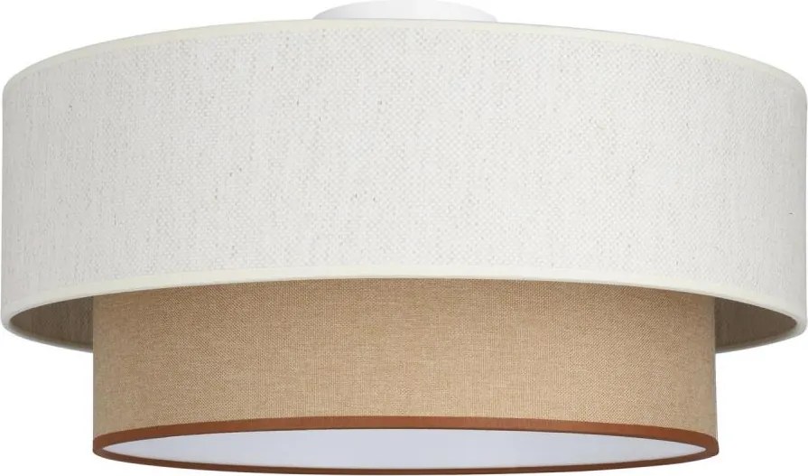 Lampa sufitowa NATIA 1xE27/60W/230V średnica 45 cm biała/brązowa