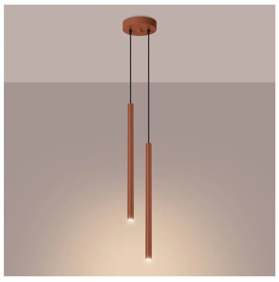 Ceglasta lampa wisząca ø 15 cm Fideus – Sollux