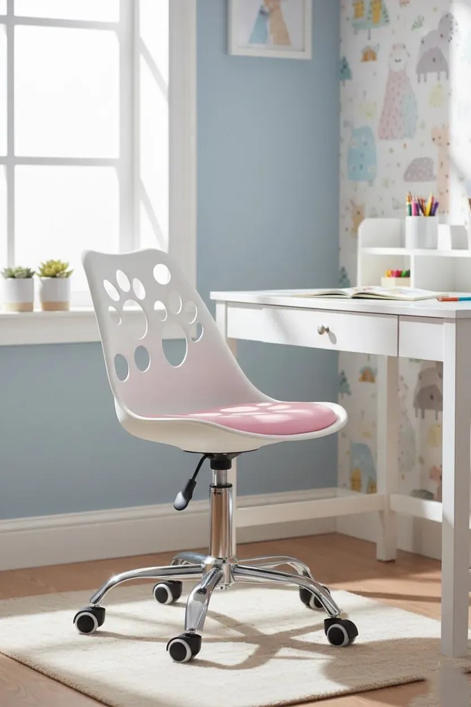 Ergonomiczne czarne obrotowe krzesło do nauki dla dziecka D1-P03