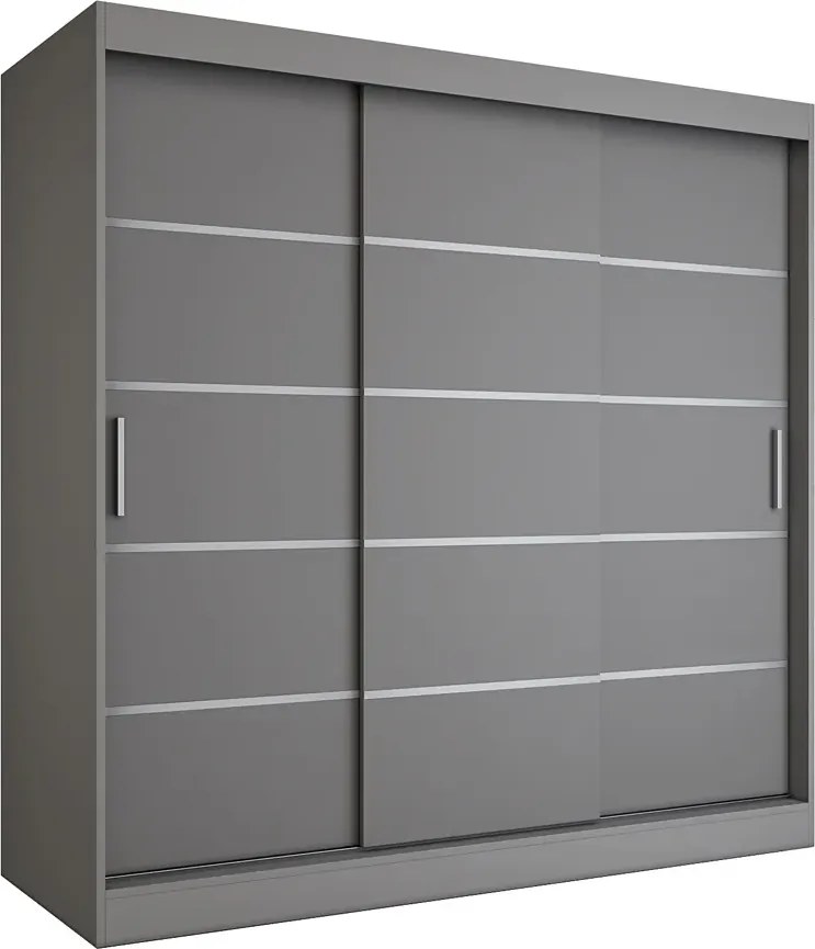 Szafa przesuwna antracyt 200 cm P1-H66