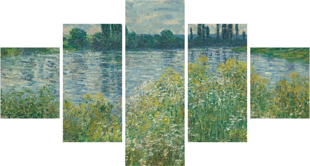 Obraz - Claude Monet, Banks of the Seine, reprodukcje (125x70 cm)