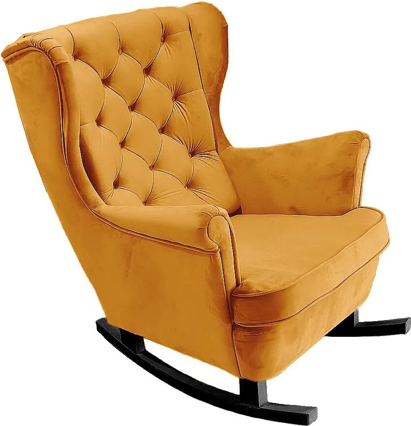 Fotel Relax z Tapicerowanym Siedzeniem i Podłokietnikami, Fotel TV 102x81x95cm Złoty_29821