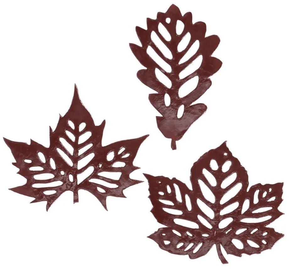 Żeliwna płytka na ścieżkę ogrodową 3 szt. Leaves – Esschert Design