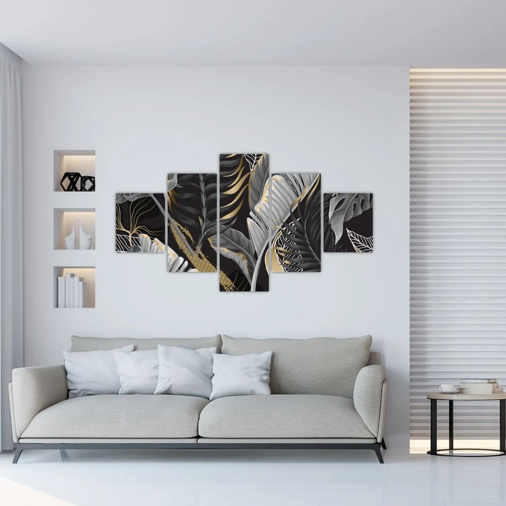 Obraz - Złota dżungla (125x70 cm)