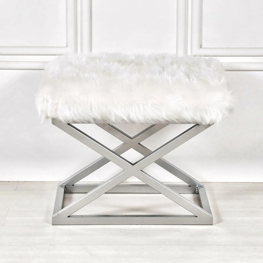 Stołek Capraz Plush White