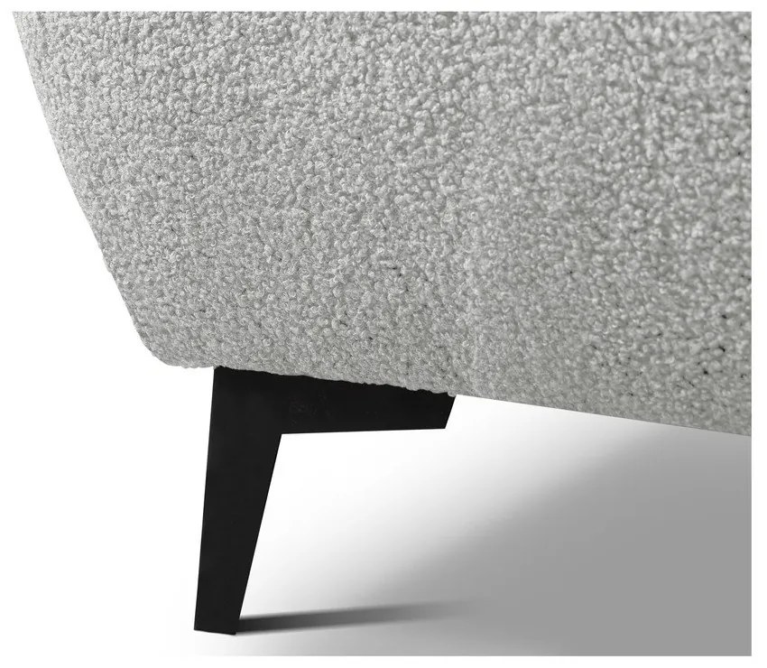 Jasnoszare tapicerowane łóżko dwuosobowe ze stelażem i schowkiem 140x200 cm Makapu – Makamii