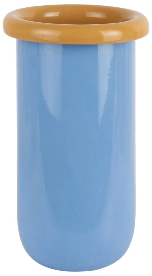 Niebieski szklany wazon (wysokość 25 cm) Plegado – PT LIVING